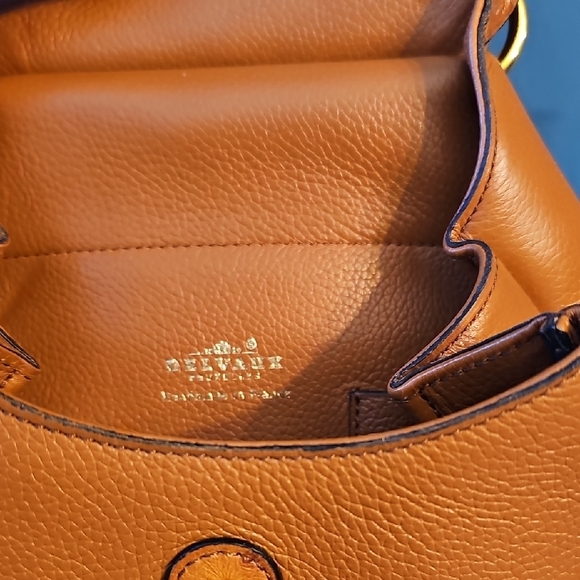 Delvaux Ostrich Leather Elegant Tan Leather Women's Bag - Picture 4 of 8